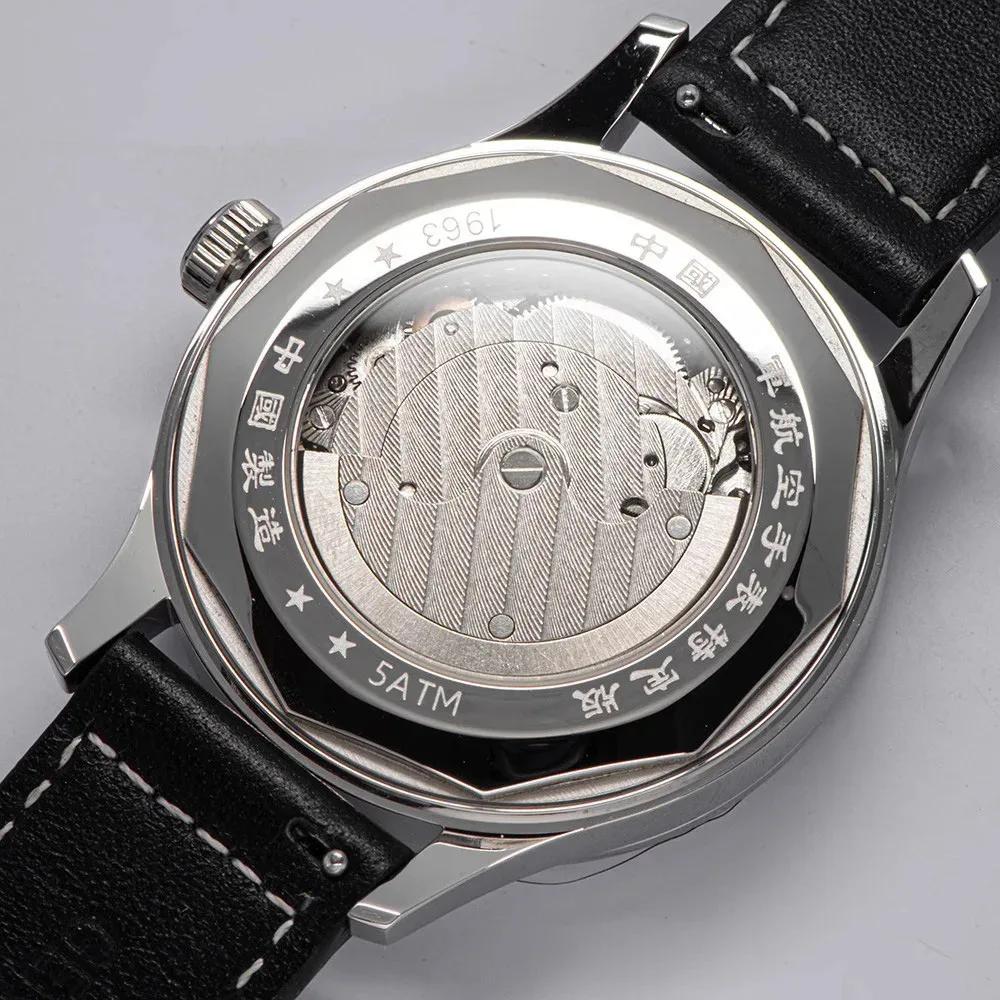 1963 montre pilote pour hommes 40mm montres mécaniques automatiques Original ST1780 mouvement saphir
