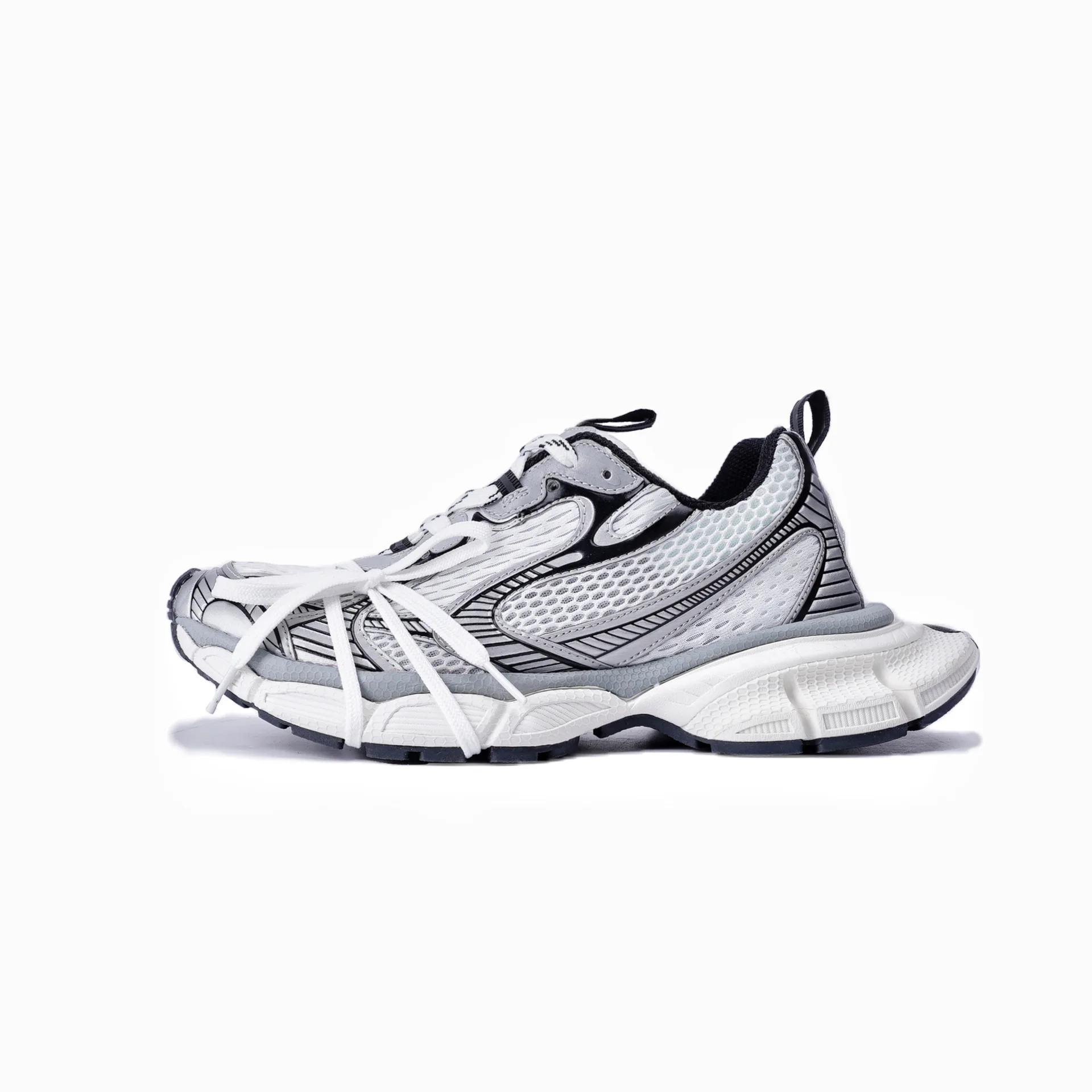 Chaussures de course rétro-futuristes pour l'extérieur, style Mech Vent, à semelle épaisse, pour hom