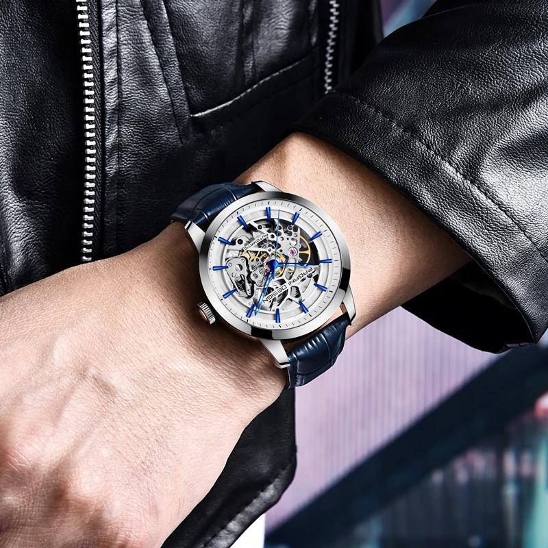 PAGANI DESIGN 2026 Nouvelle Montre Mécanique Squelette pour Homme, Montre Automatique de Luxe Haut d
