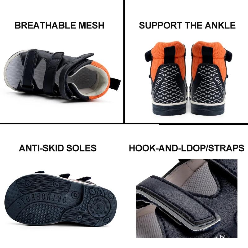 Sandales orthopédiques pour enfants avec attelle de cheville correctrice, soutien de la voûte planta
