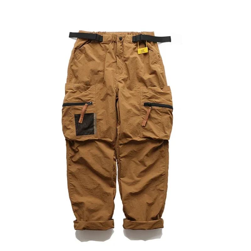 Pantalon multifonctionnel multi-poches pour homme, salopette décontractée rétro, ample, montagne, ex