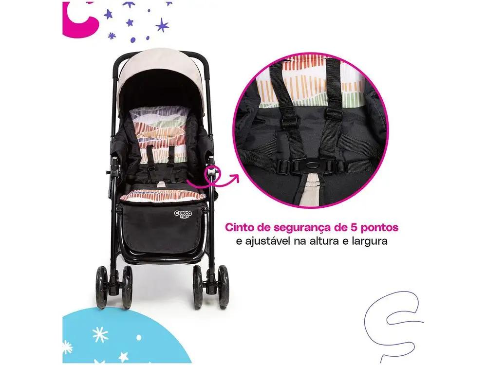 Poussette Confortable pour Bébé de 0 à 15kg, Système de Voyage Cosco pour Enfant, Paupières, 4 Roues