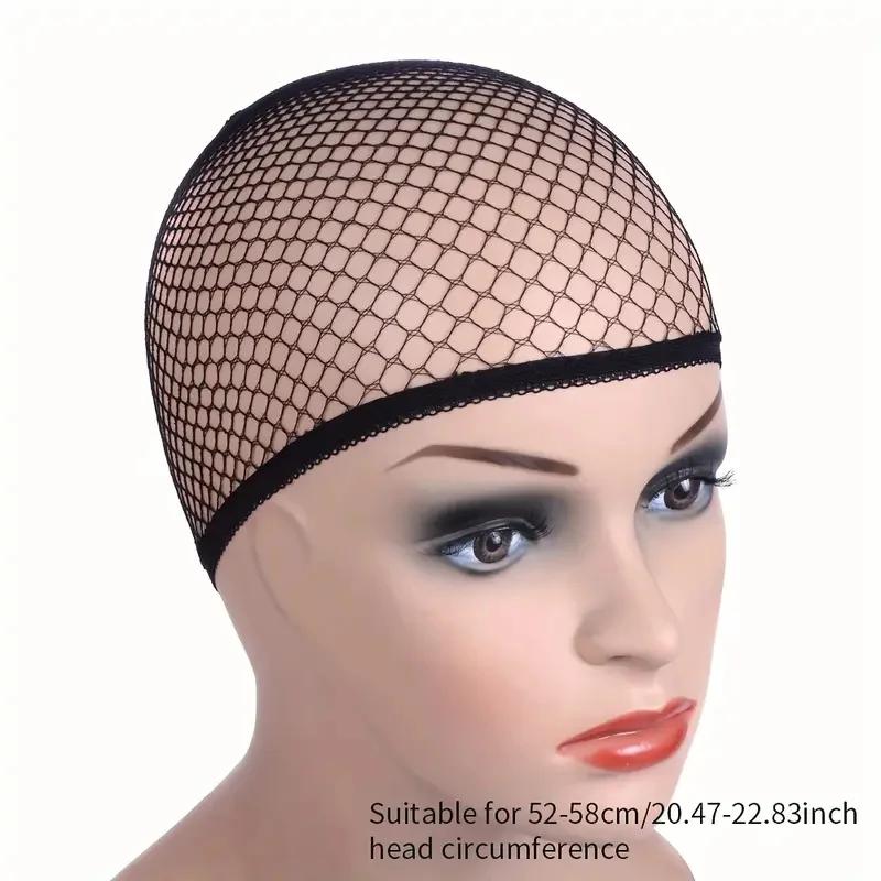 Filets à cheveux élastiques extensibles de haute qualité, bonnets de perruque en maille à extrémités
