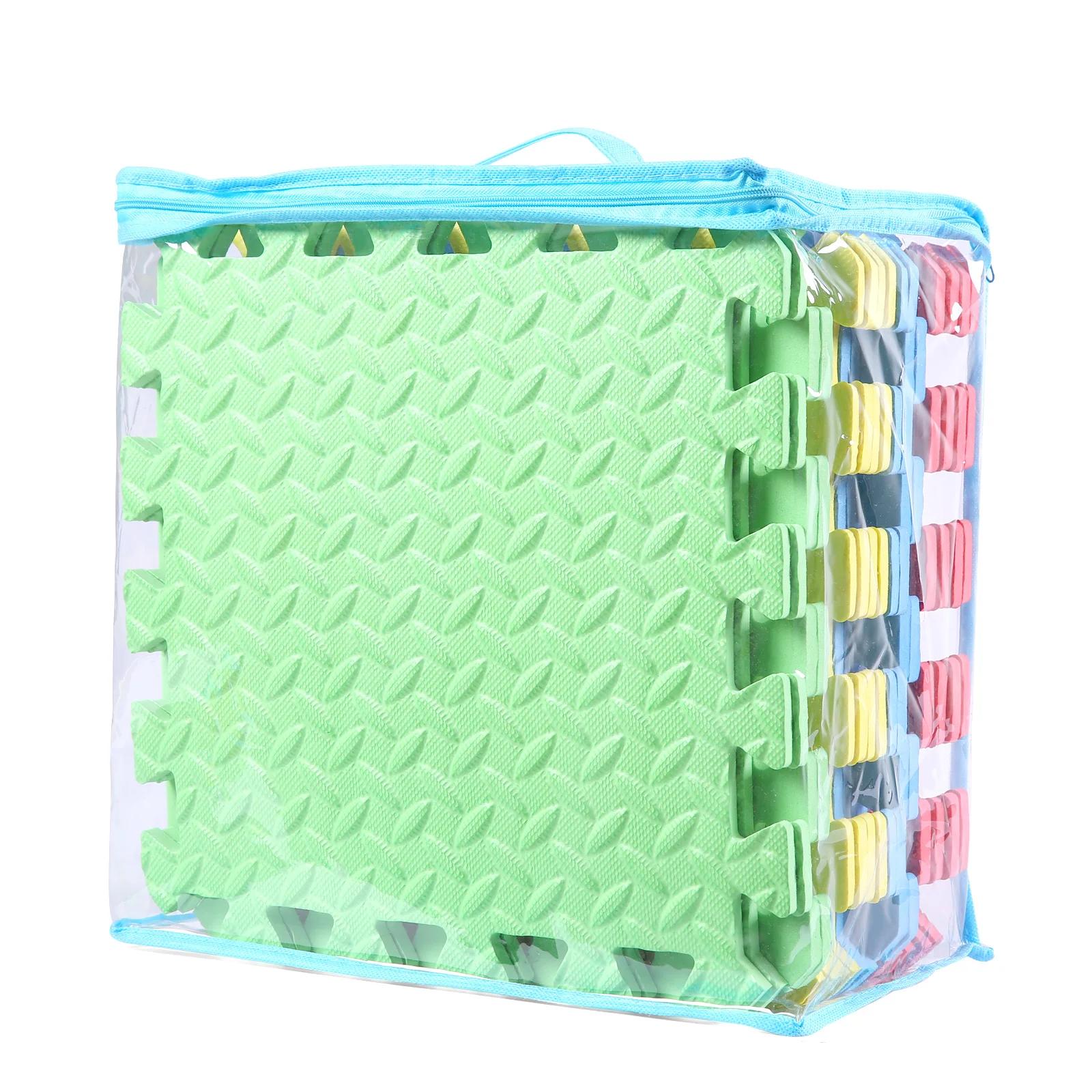 Puzzle polymère optique carré pour bébé - 16 pièces 30x30cm OligFoam - Activités chambre enfant couleurs