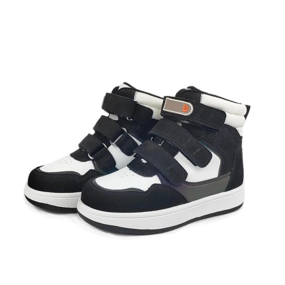Baskets en cuir pour enfants de 3 à 12 ans, chaussures orthopédiques décontractées pour garçons et f