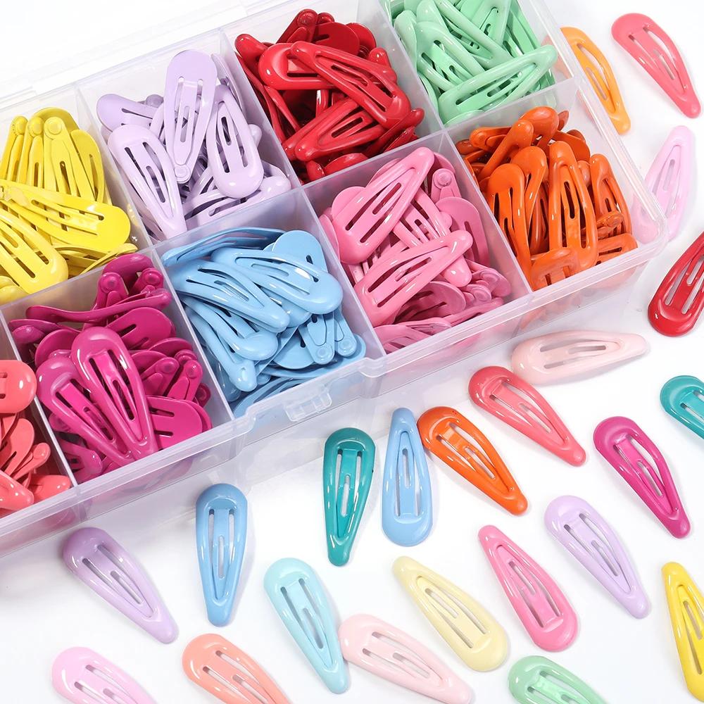 Pinces à cheveux BB colorées Y2K, 30 pièces/lot, Mini épingles à cheveux en métal, Barrettes à press