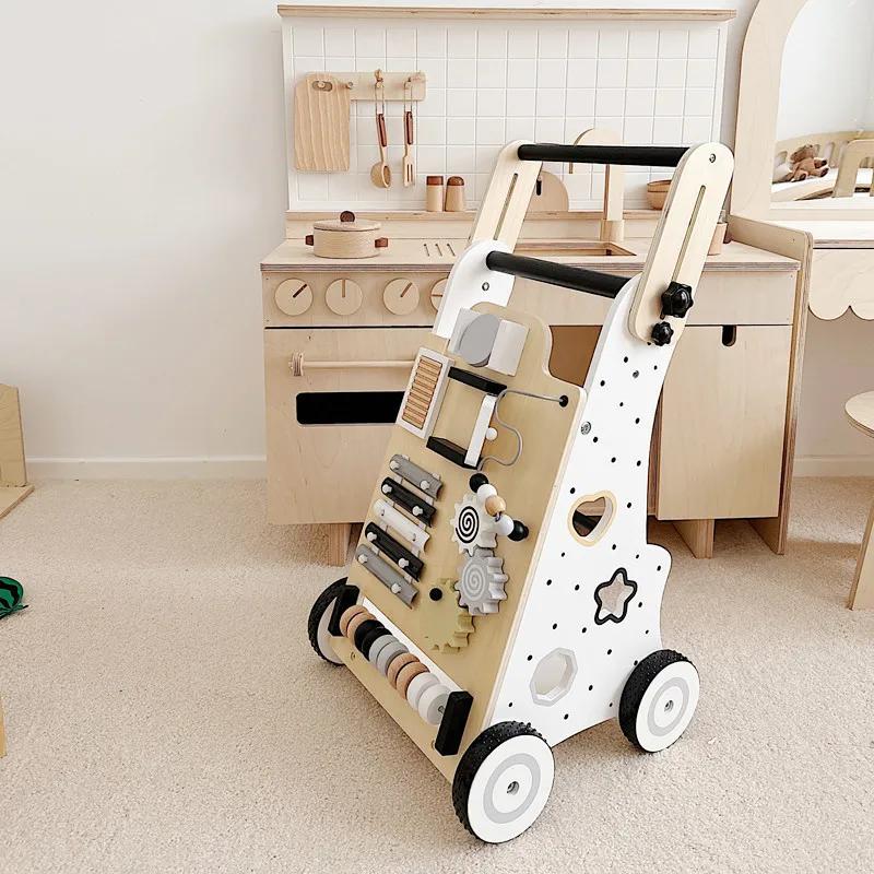 Marche-bébé, poussette, marche-bébé anti-jambes en O, marche-bébé anti-basculement, les jouets en bo