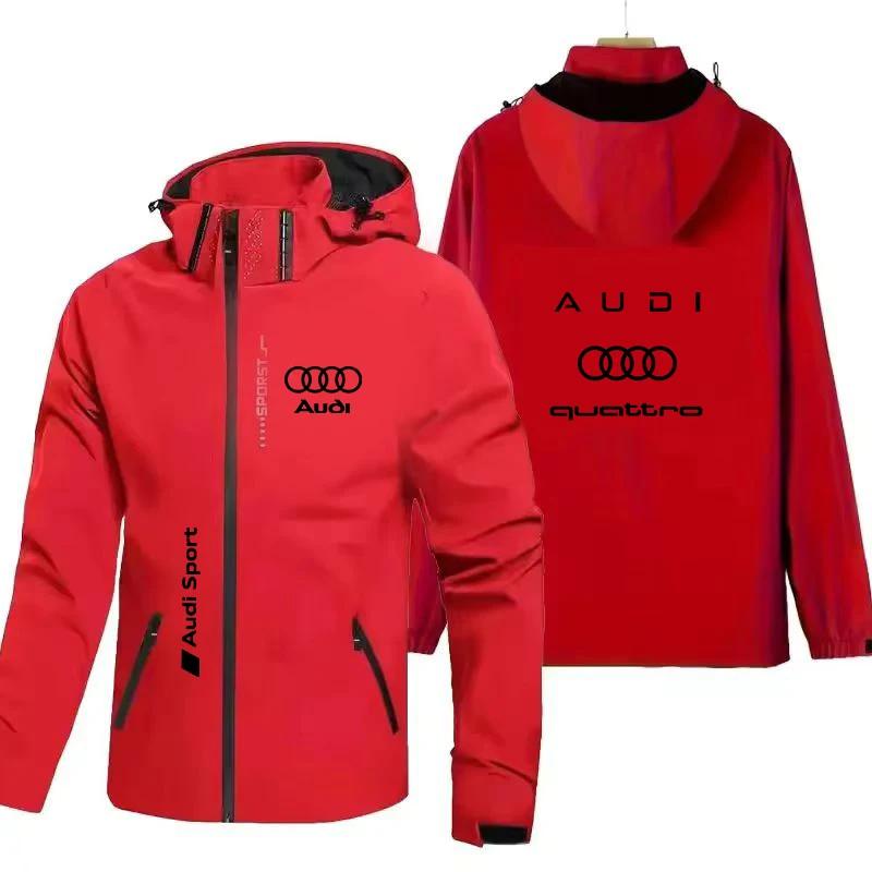 Veste AUDI pour Homme, Imperméable et Coupe-Vent, pour le Printemps et l'Automne, Vêtement de Sport 