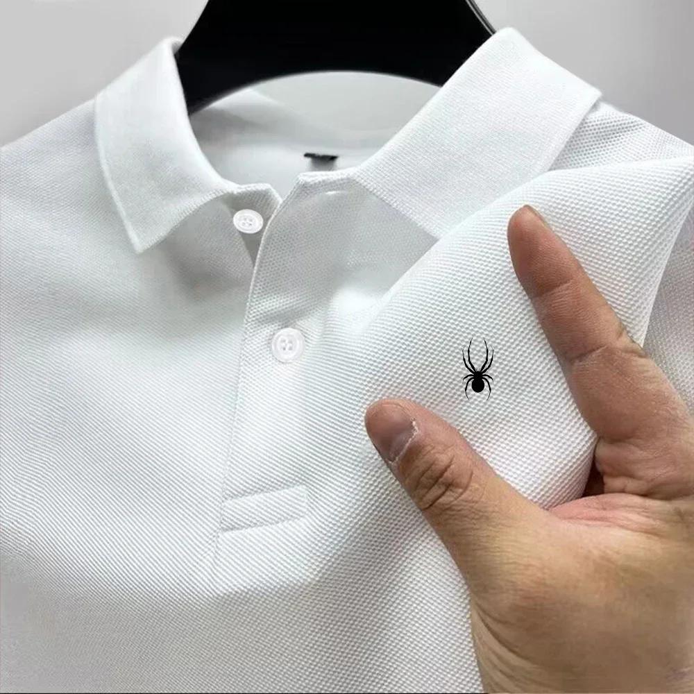Nouveau style – T-shirt polo décontracté pour homme, col polo, manches courtes, imprimé multicolore,