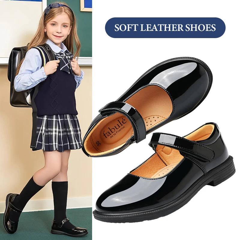 Chaussures de Performance en Cuir Souple et Astronomique pour Fille et Enfant, Style Britannique Mar