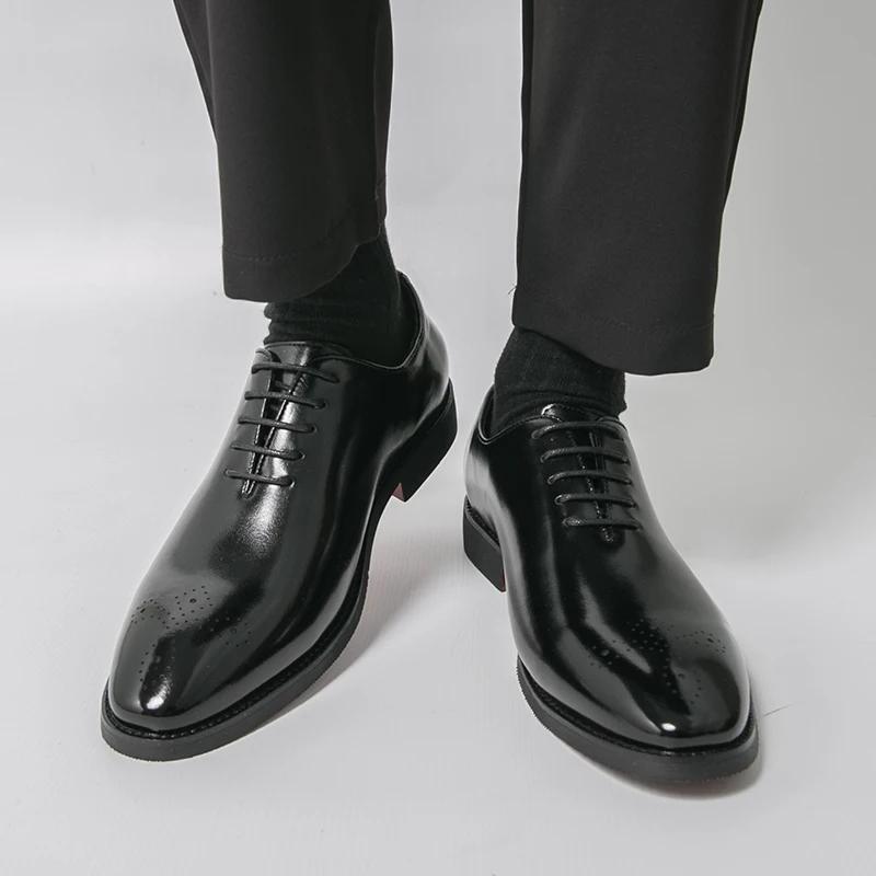 Chaussures Richelieu Classiques en Cuir de Haute Qualité pour Hommes – Tendance Décontractée et Habi