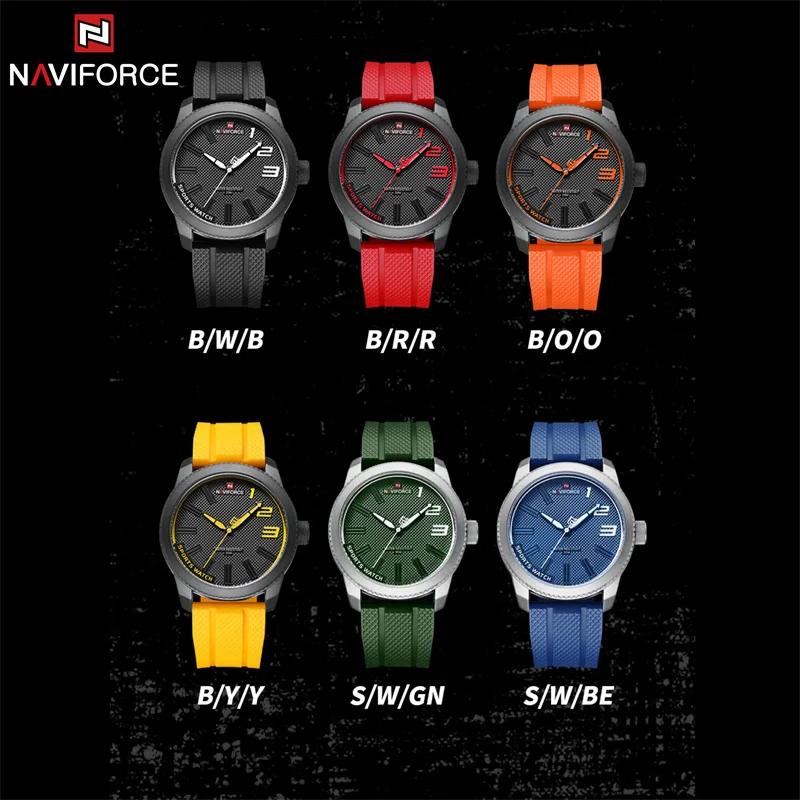 NAVIFORCE – montre à Quartz pour hommes, marque de luxe, bracelet en Silicone, militaire, étanche 30