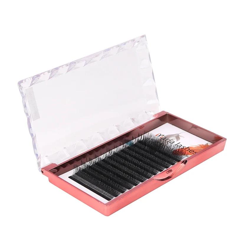 MARIA 10 étuis 3D W marque privée en gros grappes de cils russes facile ventilateur Volume Extension