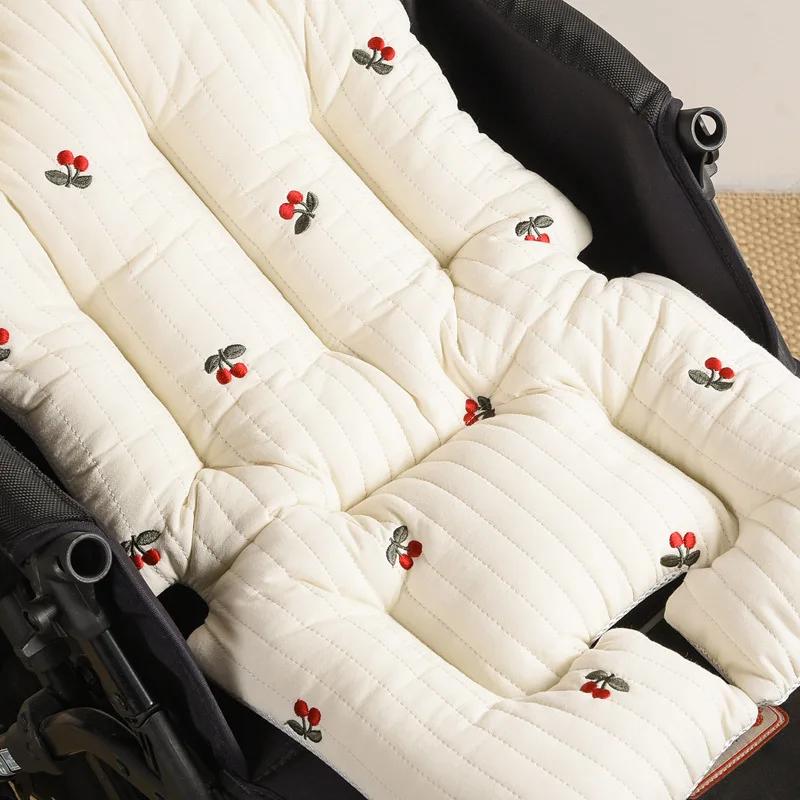 Coussins de siège de poussette pour bébé, chauds, en coton épais, pour enfant, universels, quatre sa