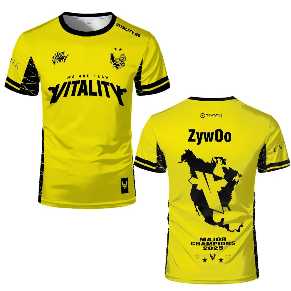2025 CS2 Austin Major Team Vitality Uniforme commémoratif Fan Jersey ZywOo Formation T-shirt respira