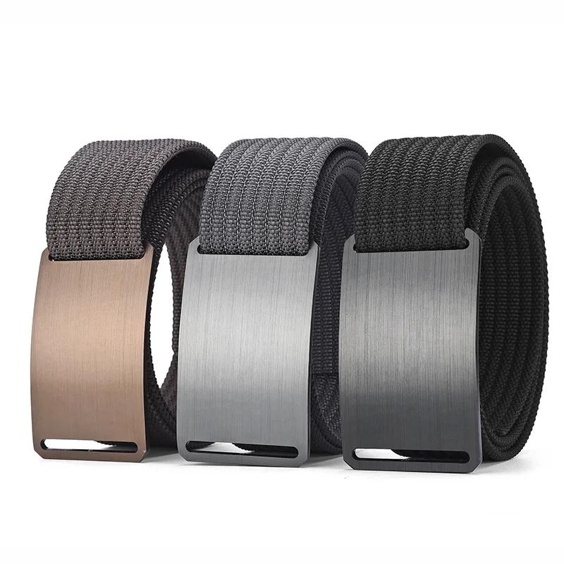 Boucle en aluminium ceinture en Nylon nouvelle ceinture extérieure hommes décontracté toile tissé ce