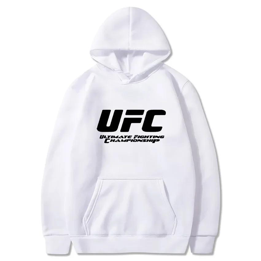 Nouveau Sweat à Capuche Homme UFC 2026 – Imprimé Polaire Décontracté Sport Automne Hiver
