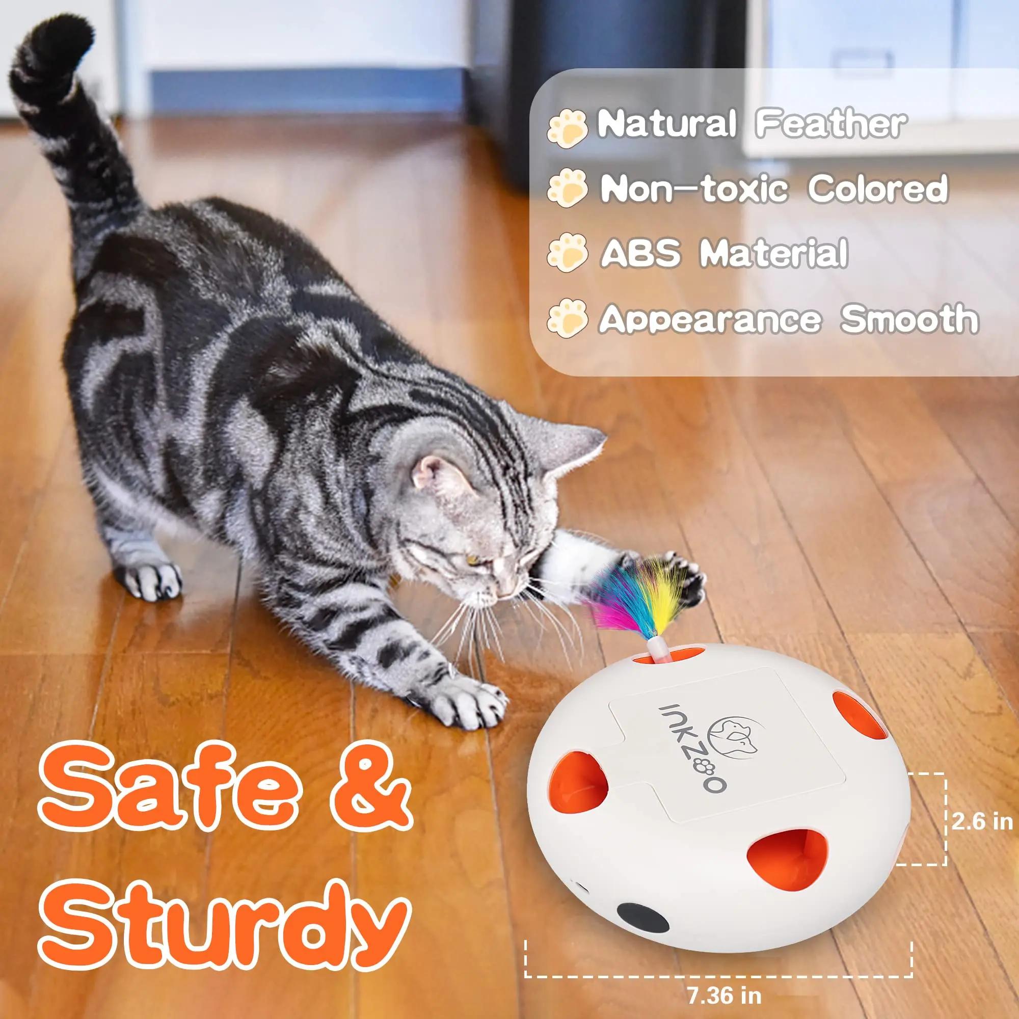 INKZOO Jouets pour chats, jouets interactifs pour chats d'intérieur, jouet interactif intelligent po