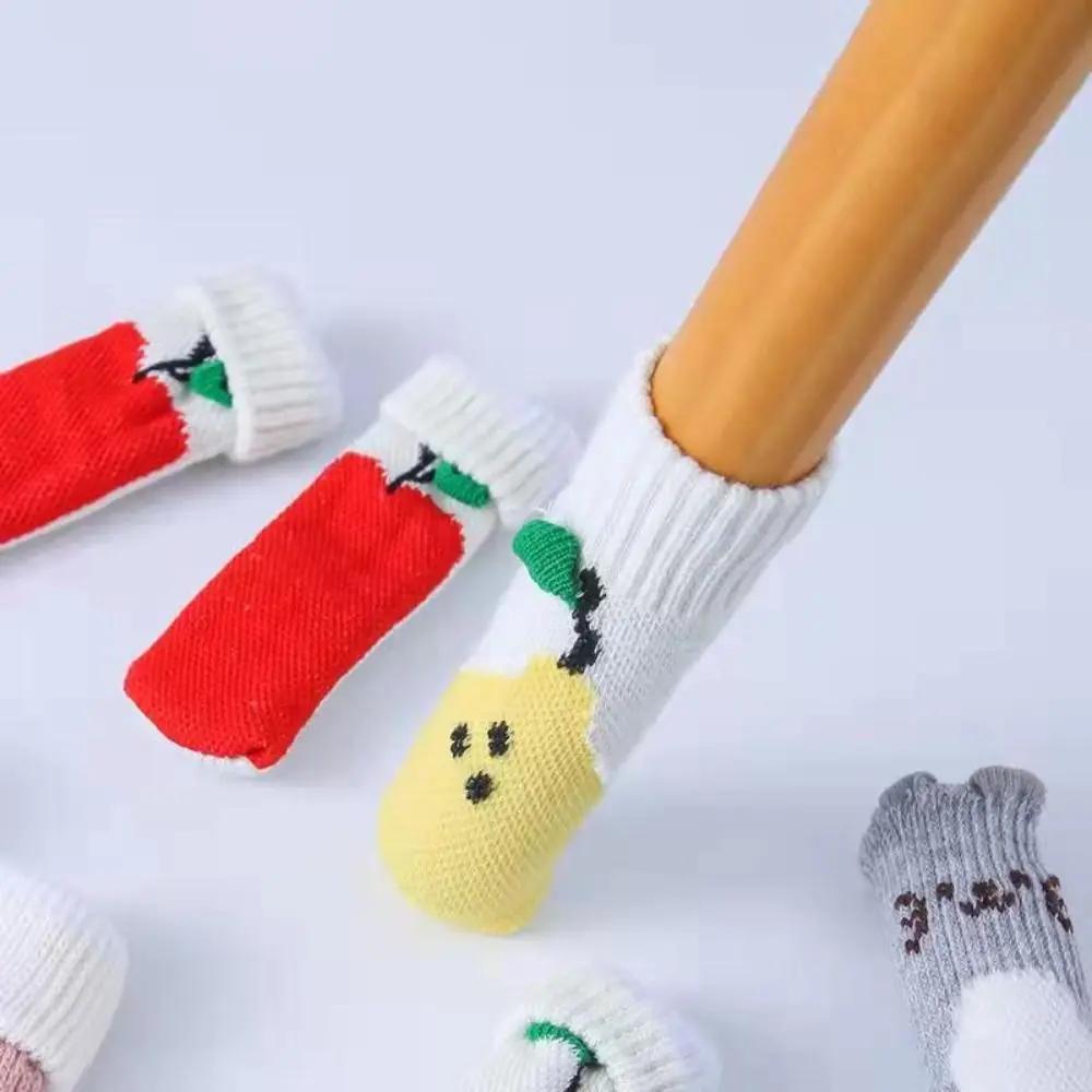 Couvre-pieds de Table tricotés, antidérapants, réduction du bruit, chaussettes plus épaisses, protec