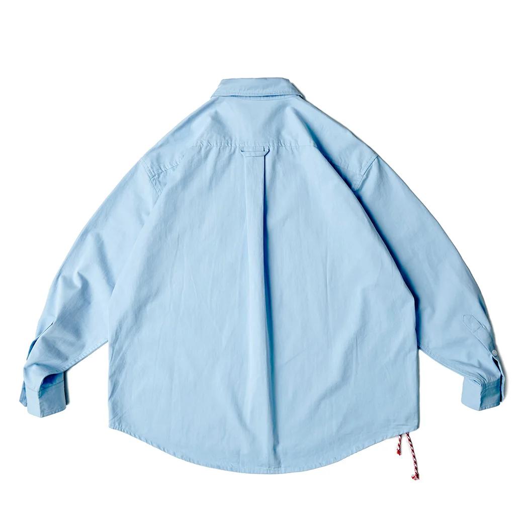 Cityboy-Chemises cargo en coton à manches longues pour hommes, Streetwear japonais pour adolescents,