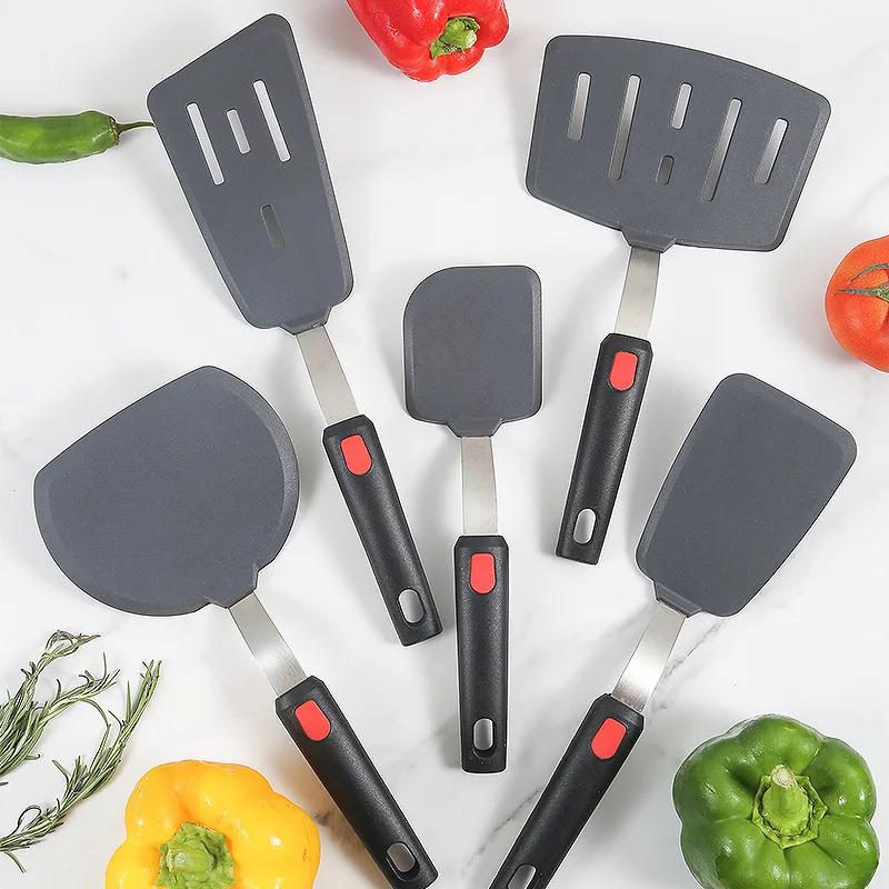 Spatule en Silicone pour Pots antiadhésifs, résistante aux hautes températures, spatule à frire dome