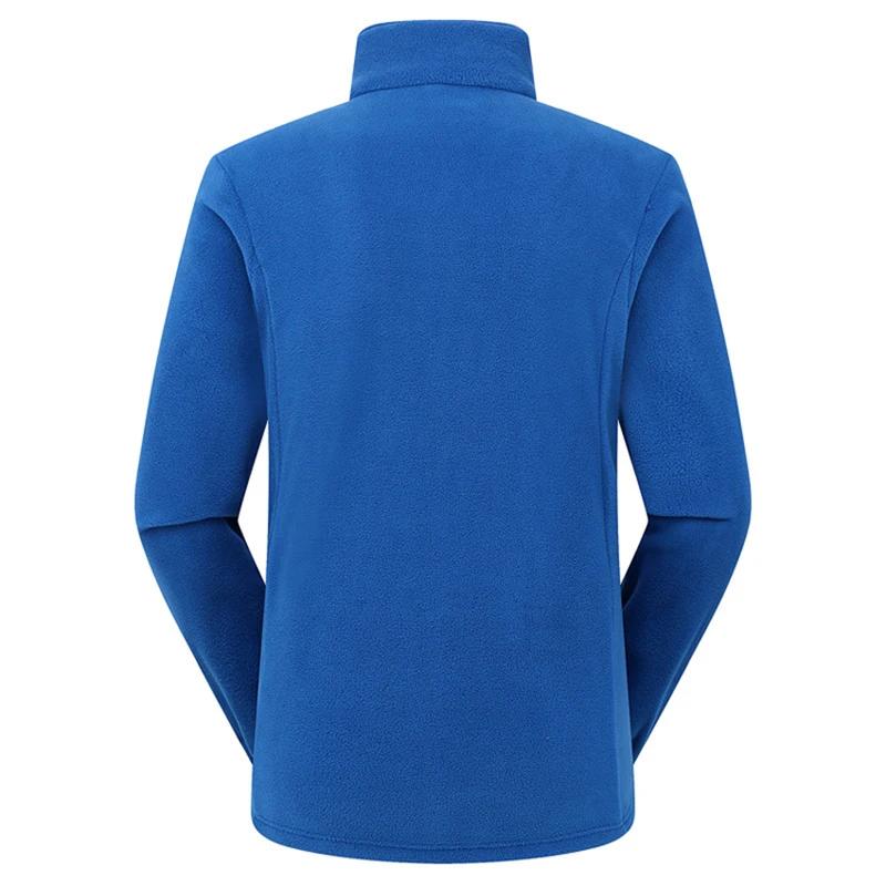 Veste polaire douce avec poches Manteau léger à fermeture éclair complète pour loisirs en plein air