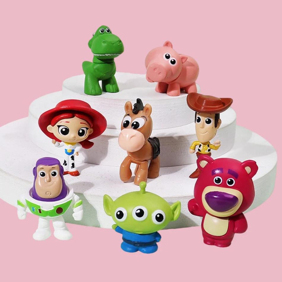 8 pièces Lot Anime Toy Story Mini figurine 4.5 cm Buzz Lightyear Woody ornements ornements de bureau