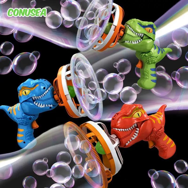 2 en 1 grandes bulles dinosaure bulle de savon pistolet électrique jouet enfants fête en plein air j