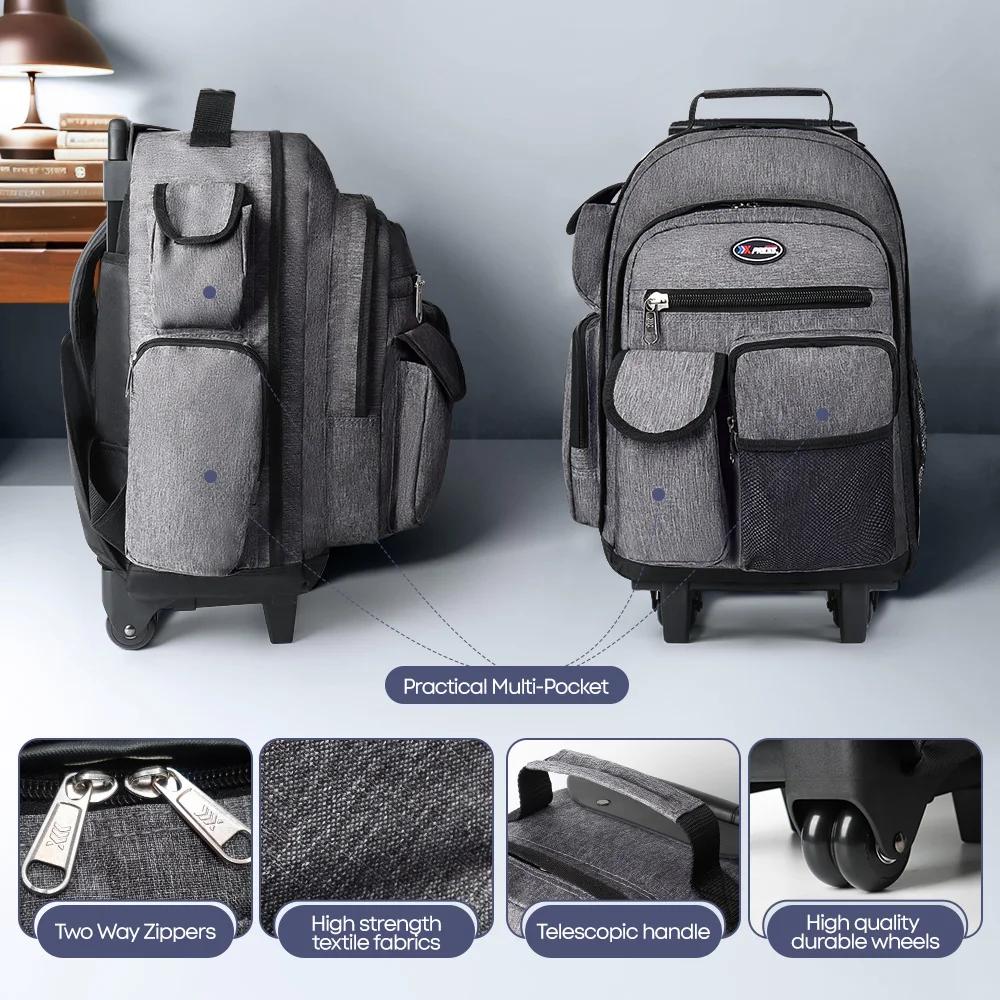 New York XPress 20 pouces sac à dos de voyage avec roues tige de traction cachée bagage à main sac d