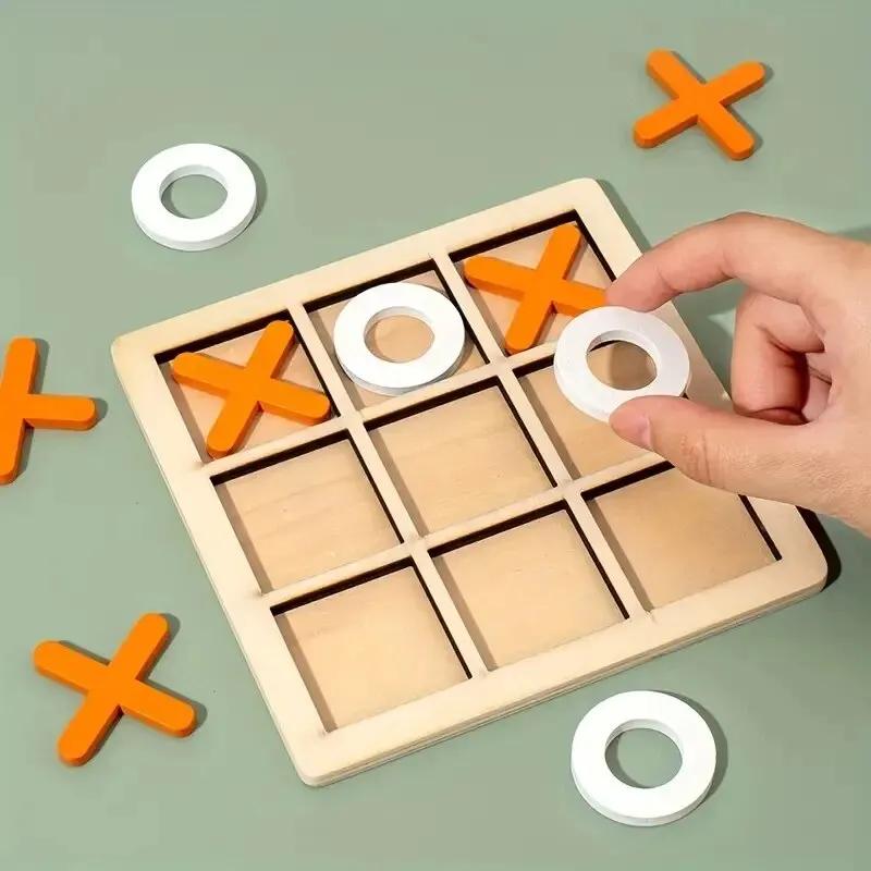 Jeu d'Échecs Montessori en Bois pour Enfant, Mini Puzzle d'Interaction, Entraînement du Cerveau, App