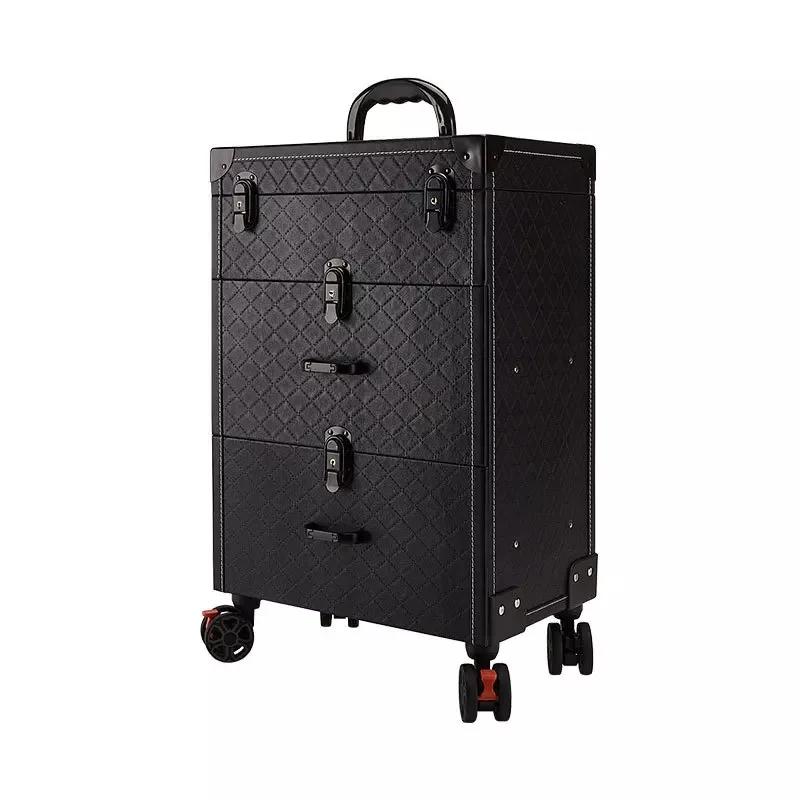 Valise à cosmétiques à roulettes, chariot de beauté, commode de maquillage, valise à roulettes, gran