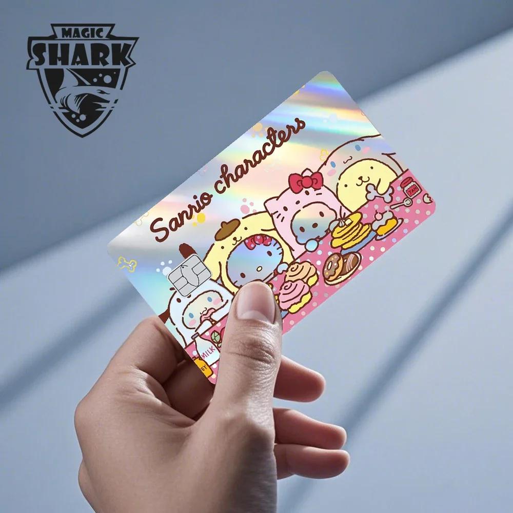 Offre spéciale Hello Kitty Kuromi holographique Laser Film brillant peau couverture autocollant pour