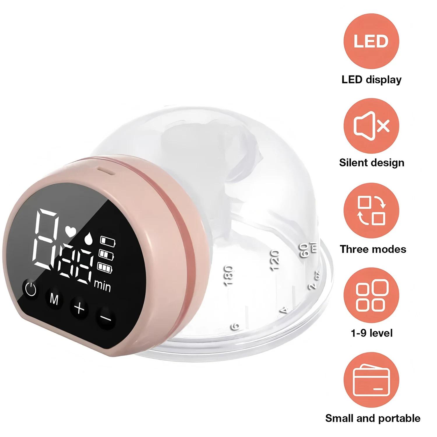 amzwn 1Pcs Tire-lait électrique intelligent portable mains libres, extracteur de lait maternel confo