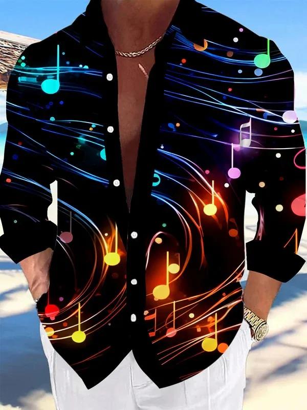 Chemise à manches longues pour hommes et femmes, couleur régulière, motif 3D, mode décontractée, rev