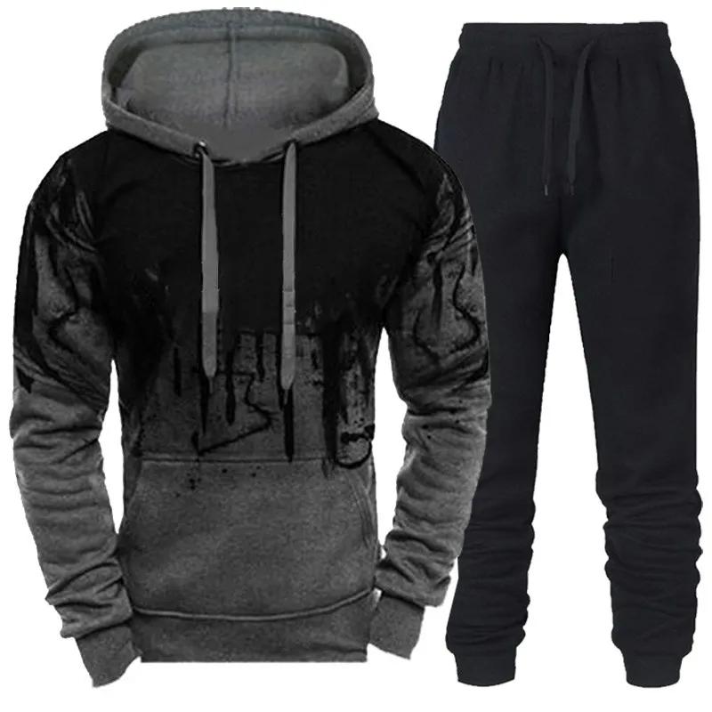 Survêtements à capuche et pantalon CamSolomon pour hommes, vêtements de sport tendance, olympiques d