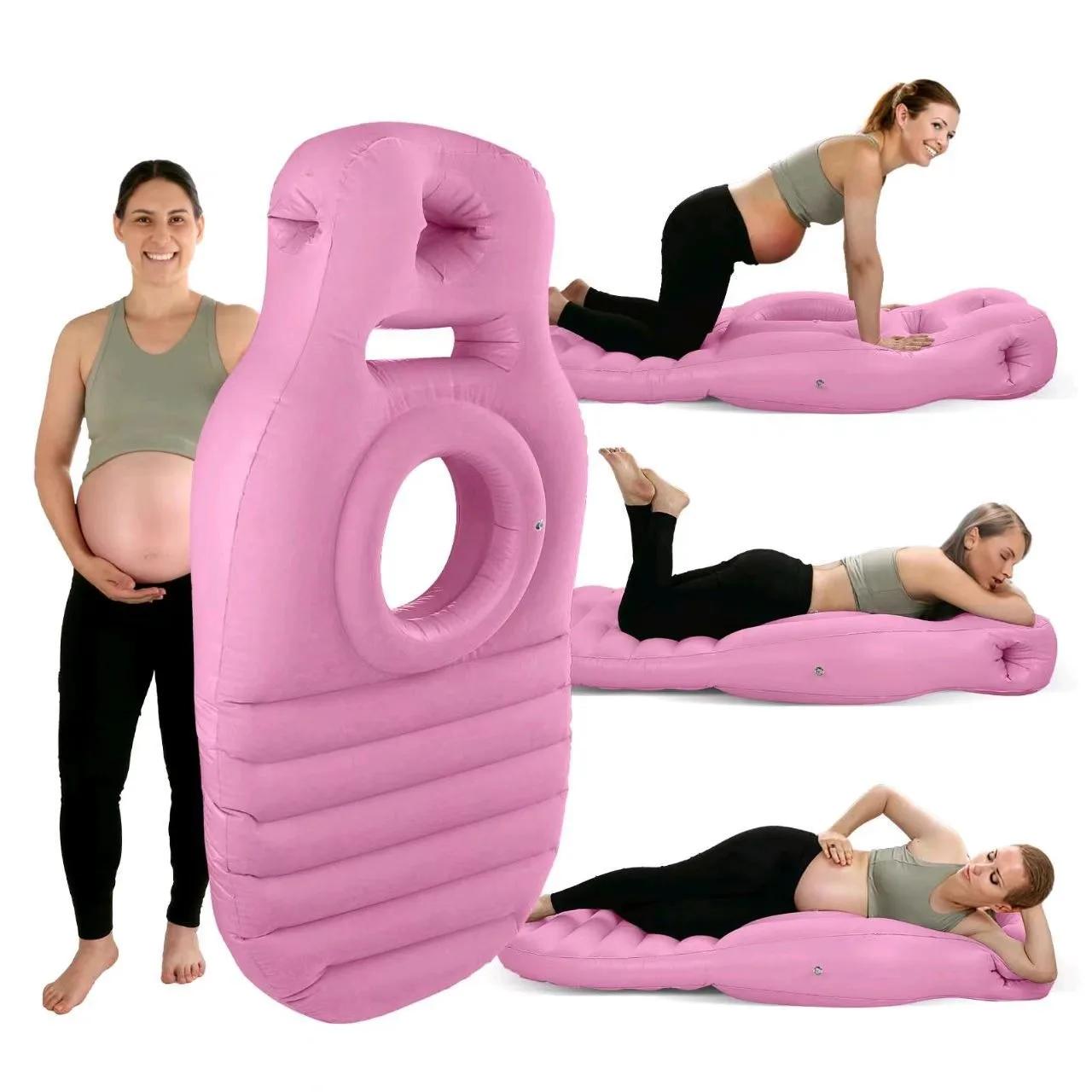 Matelas gonflable multifonctionnel de coussin de lit de maternité avec trou pour la maman enceinte t