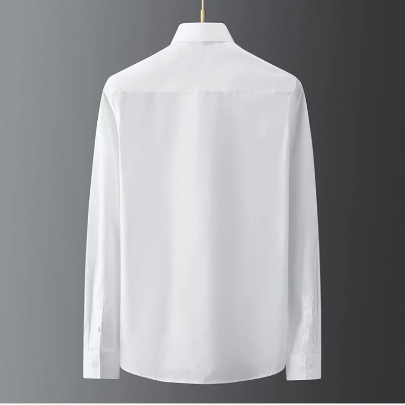 Chemise décontractée à manches longues pour hommes, décoration de rivet, chemises provoqué formelles