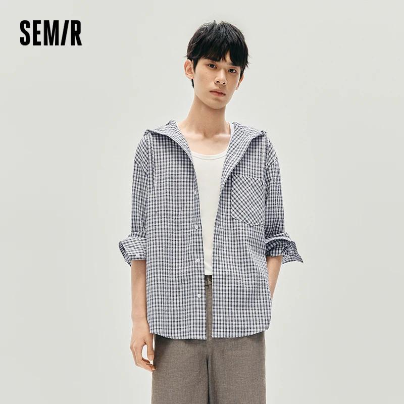 Semir chemise à manches longues hommes vêtements d'extérieur à carreaux léger 2025 automne nouveau h