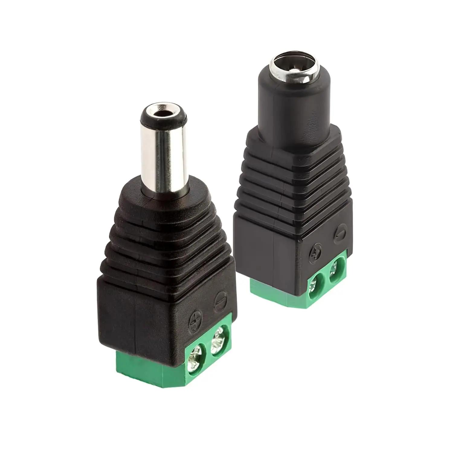 10/20/30 paires de connecteurs d'alimentation 12V DC, 5.5mm x 2.1mm, (10 x mâle + 10 x femelle), ada