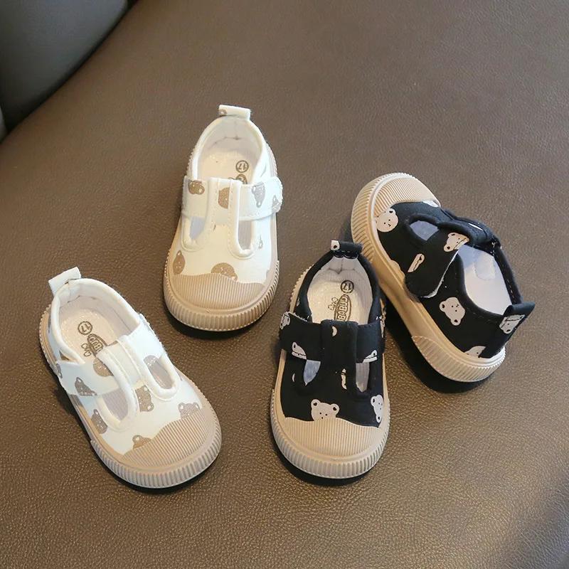 Chaussures décontractées à bouche carrée pour garçons/filles, chaussures de marche à semelle souple 