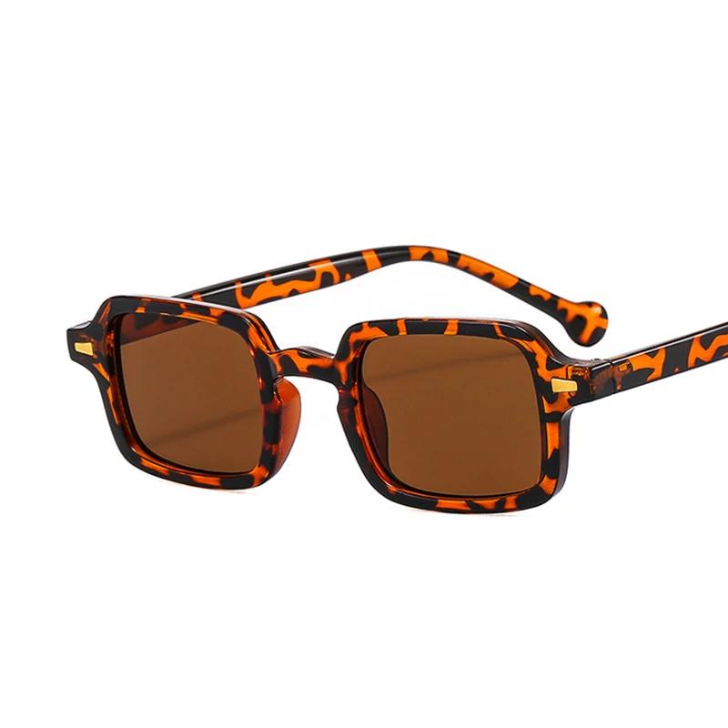 Mode luxueux Rectangle lunettes de soleil femmes ovale Vintage marque concepteur carré lunettes de s