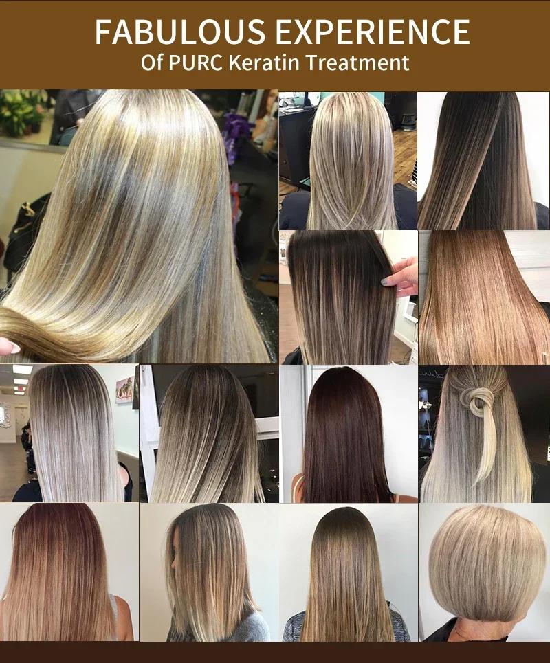 PURC traitement capillaire à la kératine brésilienne lissage lissant pour traitement des cheveux bou