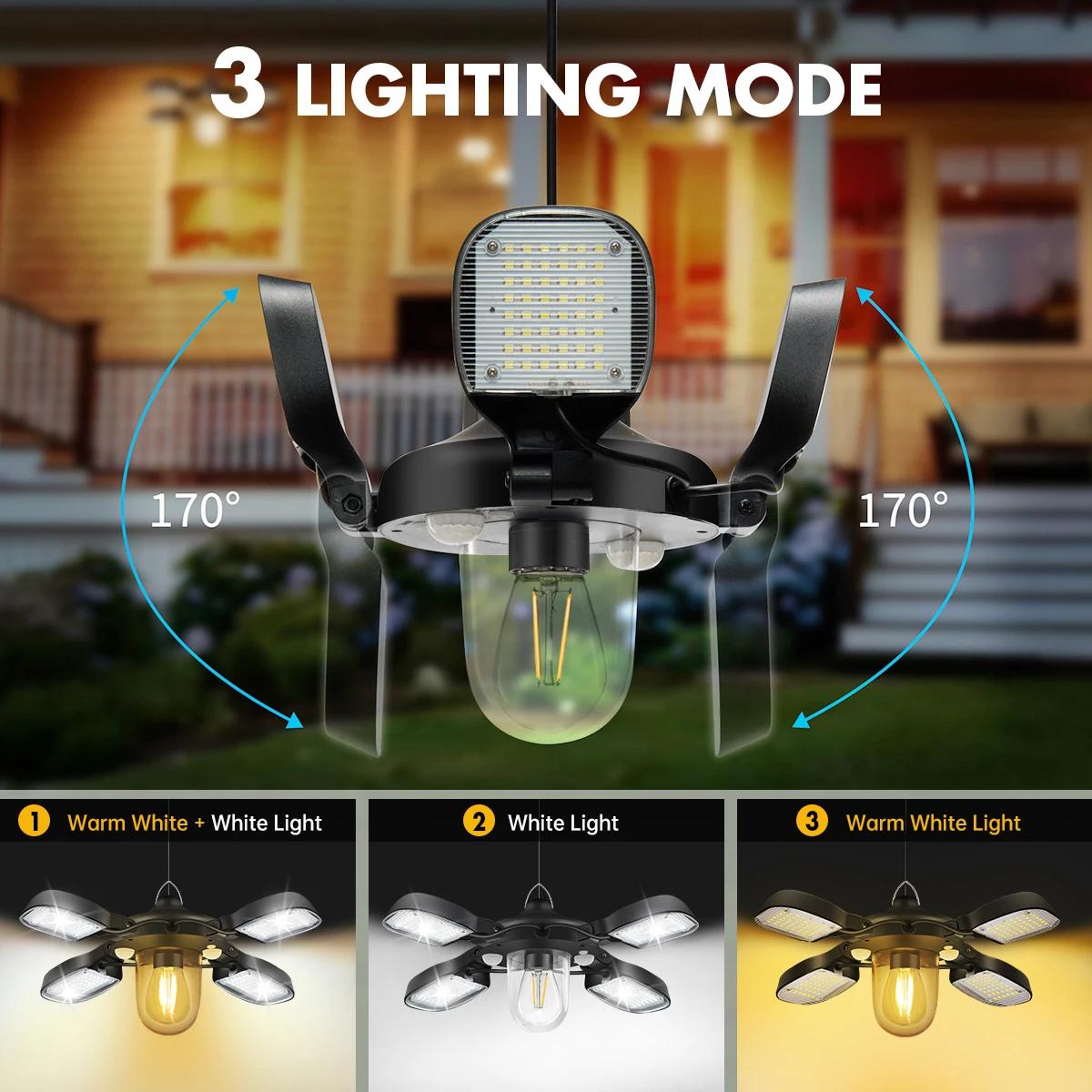 192led lumière de grange à énergie solaire lumière de hangar solaire pour intérieur et extérieur 100