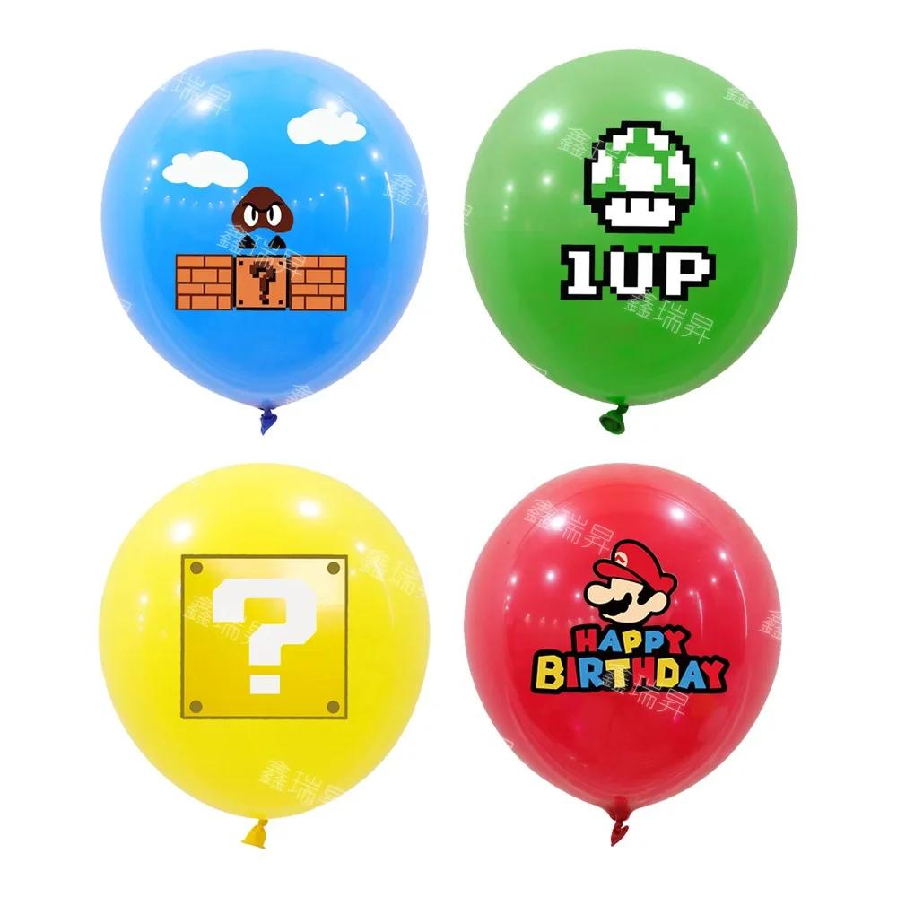 Ensemble de ballons Mario Bros, 10 pièces, figurines de dessin animé Kawaii, fourniture de décoratio