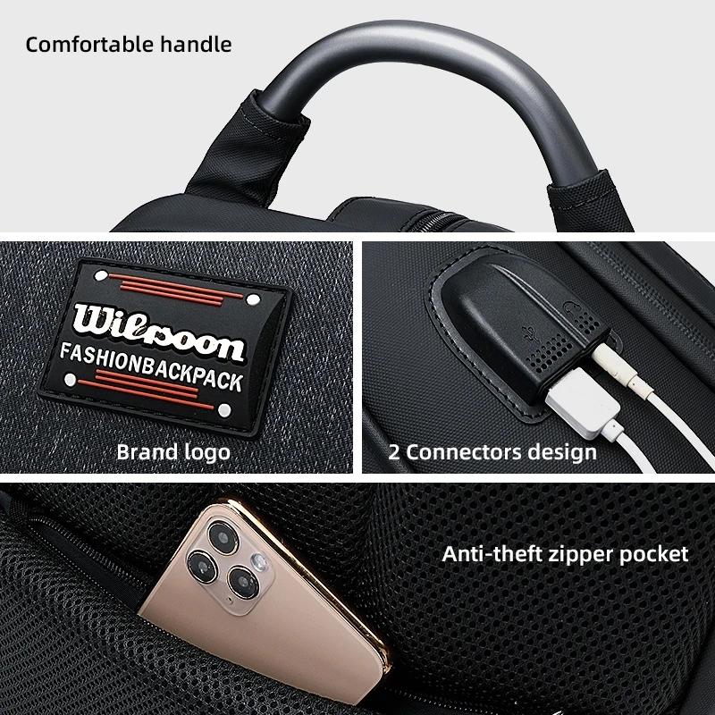 WIERSOON sacs à dos réglables hommes nouveau Anti-vol femmes sacs à bandoulière imperméables USB cha
