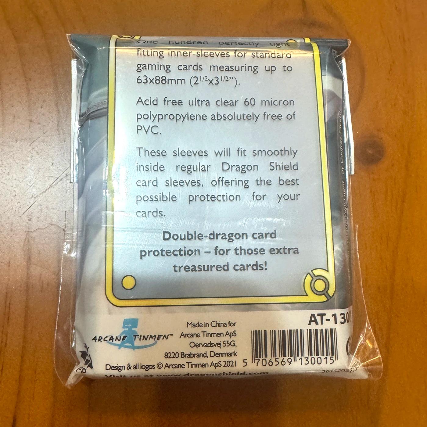 Dragon Shield – pochettes intérieures transparentes, taille Standard 100ct, protecteurs de cartes, p