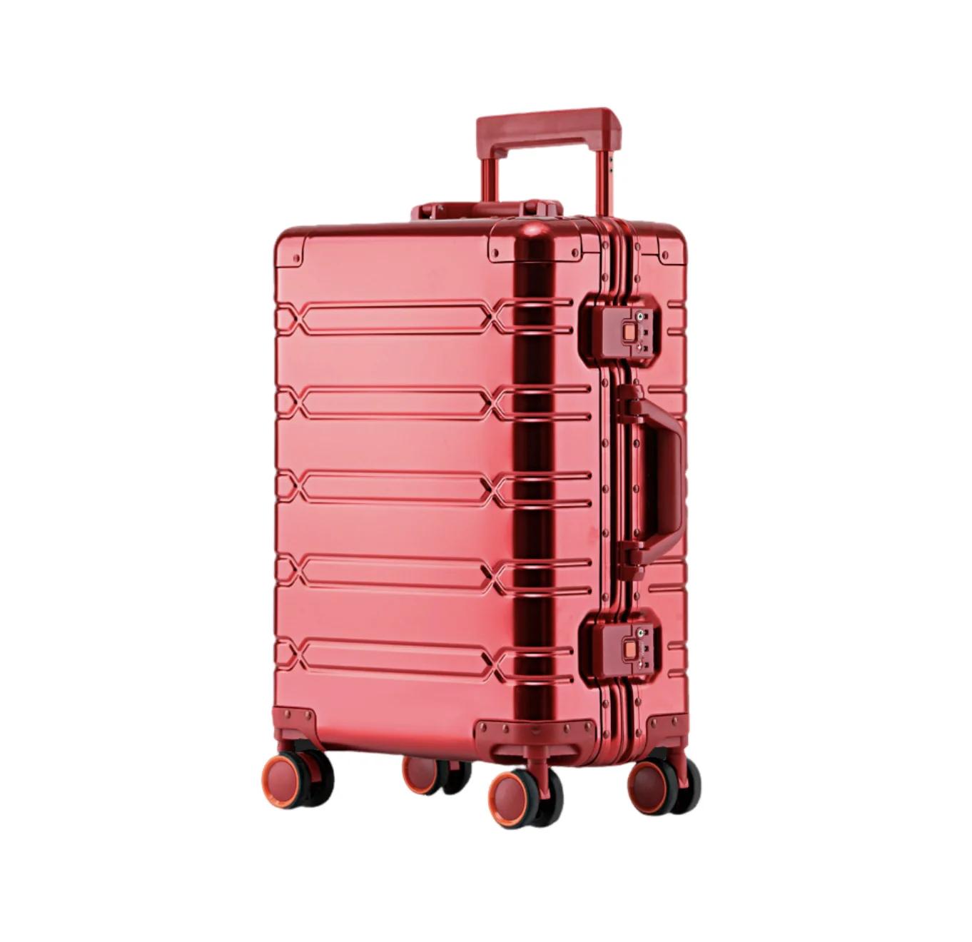 Ensemble de bagages durables de grande capacité, valise en aluminium pour femmes et filles, bagage à