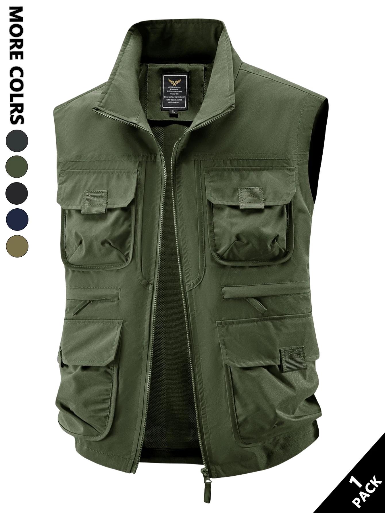 Gilet de travail décontracté pour hommes, coupe-vent et anti-chaleur, adapté aux déplacements quotid