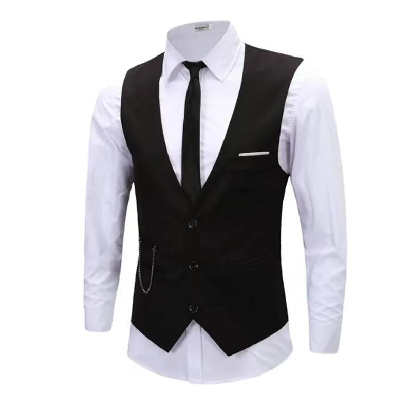 7XL haute qualité robe gilets pour hommes coupe ajustée hommes costume Gilet Homme Gilet Homme décon