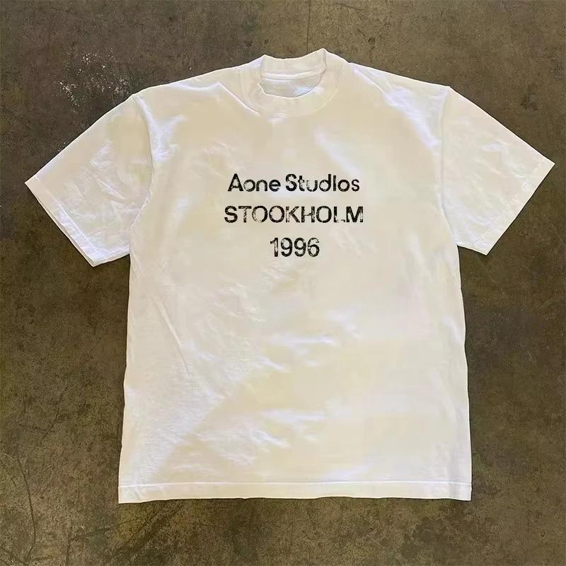 2025 automne hiver marque de luxe lettre impression hommes T-shirt de haute qualité pur coton unisex